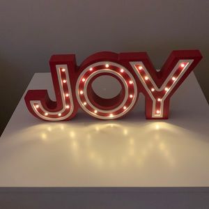 Wondershop JOY light up sign.